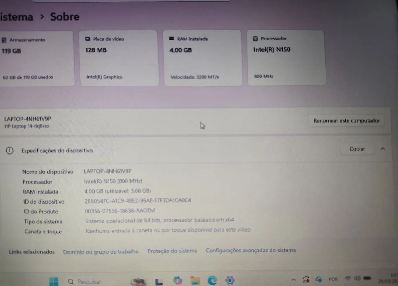 Notebook HP  N150 / Cor rosa  - Foto 2