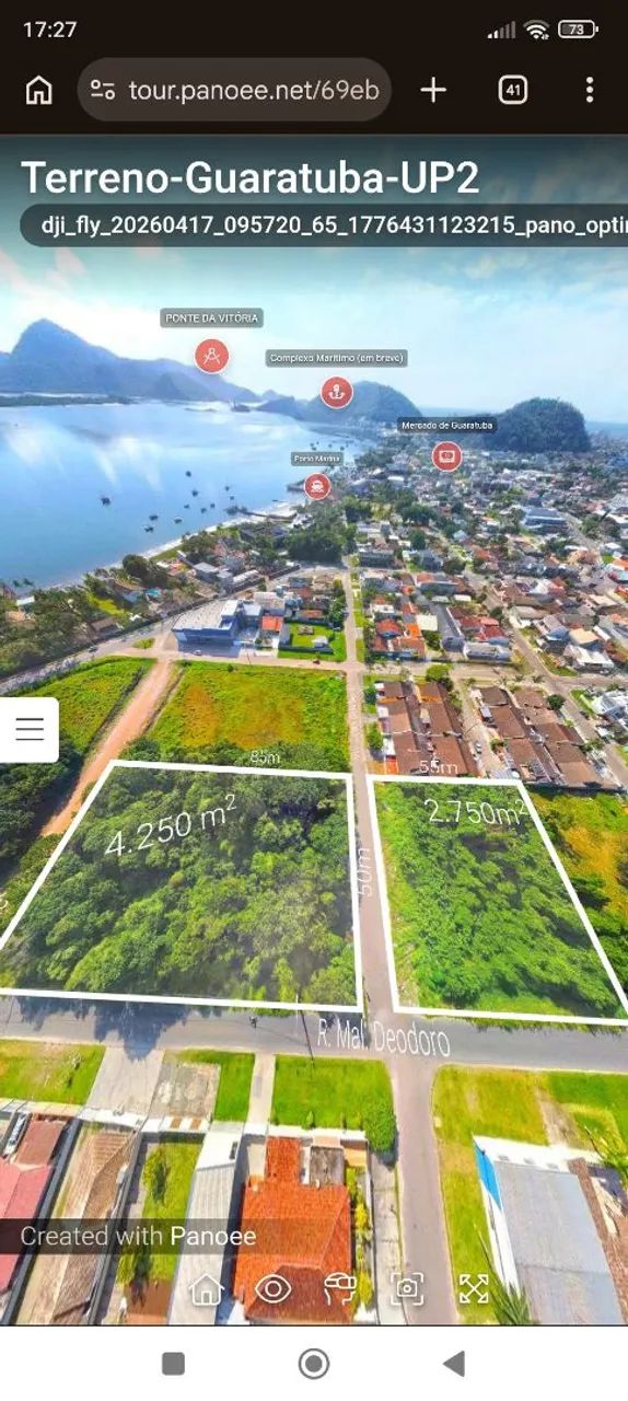 Duas áreas na beira da Baía de Guaratuba -Pr 4.200 m² e outra 2.750  m² - Foto 4