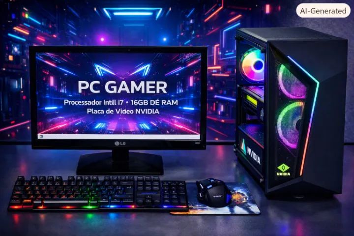 ? PC Gamer Turbo i7 - Potência e Estilo RGB!