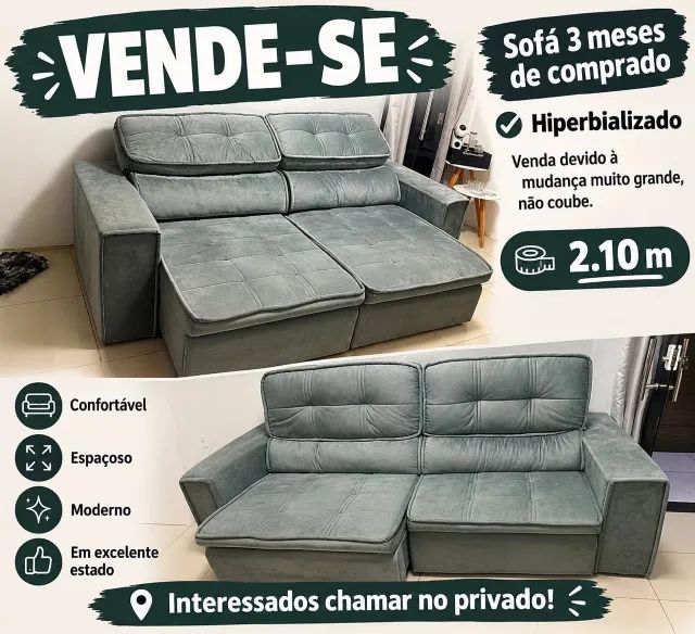 Sofá reclinável 