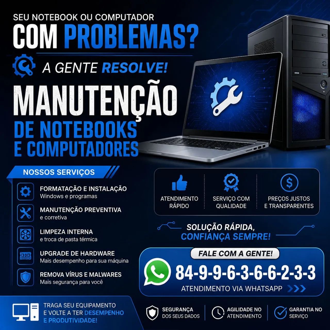 Notebooks e computadores 