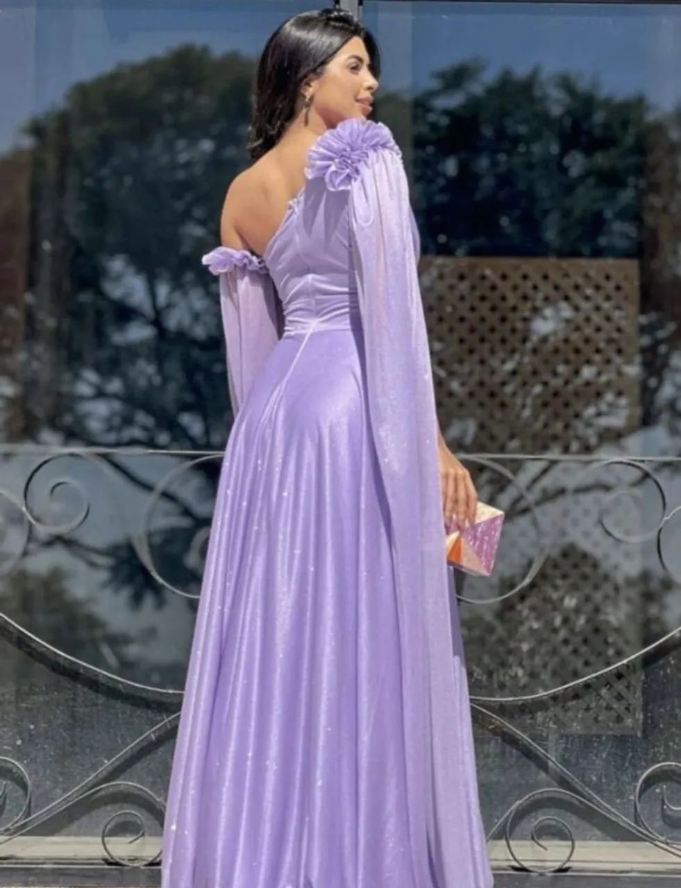 Vestido Lilás Tamanho 50 - Foto 2
