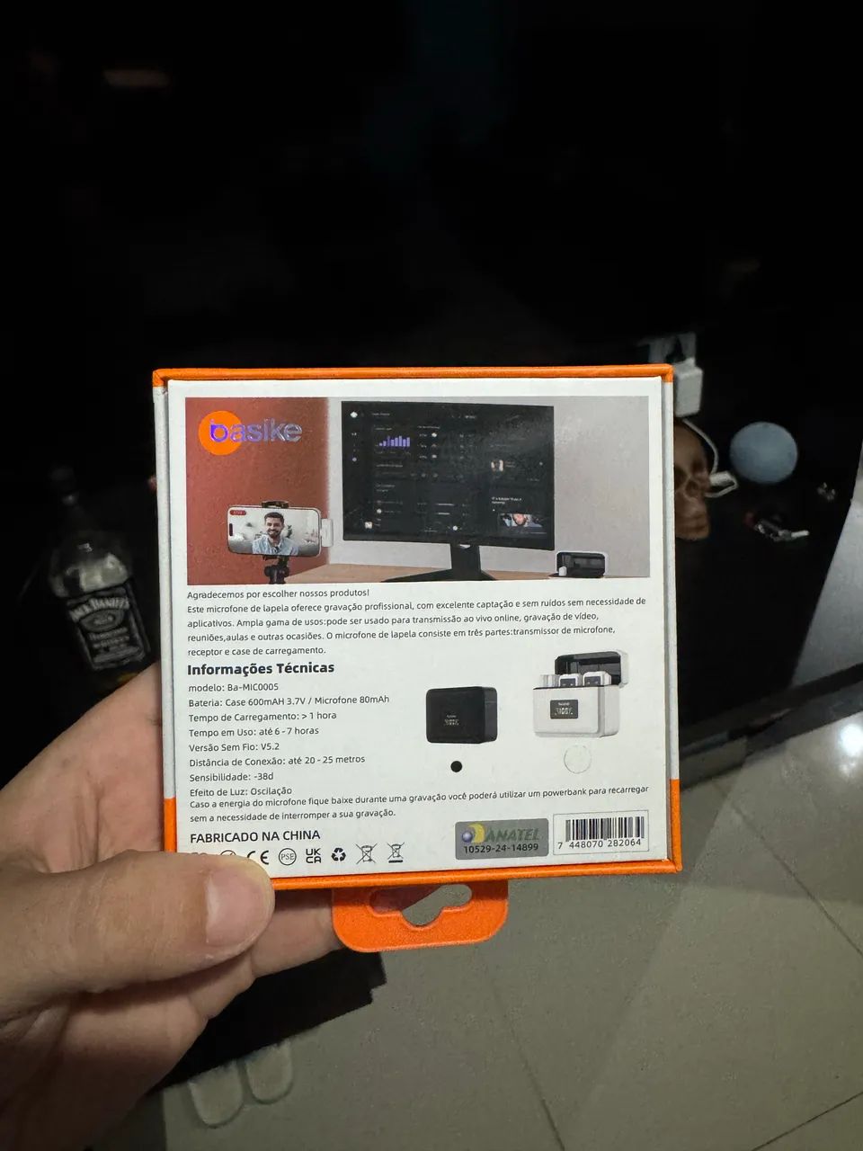 MICROFONE DE LAPELA SEM FIO BASIKE - NOVO - Foto 2