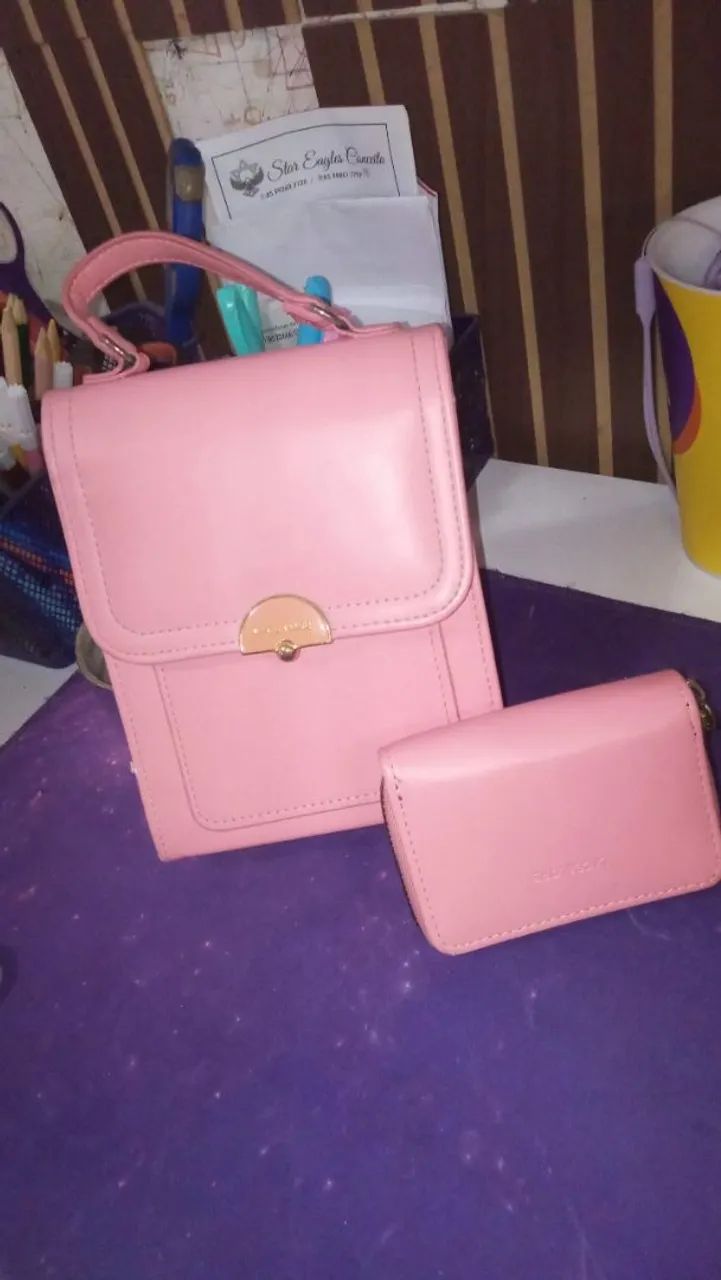 Bolsa de mão com carteira - Queima de estoque  - Foto 3