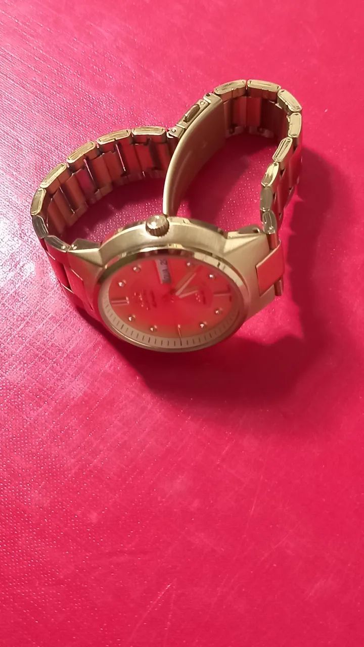 Lindo relógio orient automatico banhado a ouro  - Foto 4