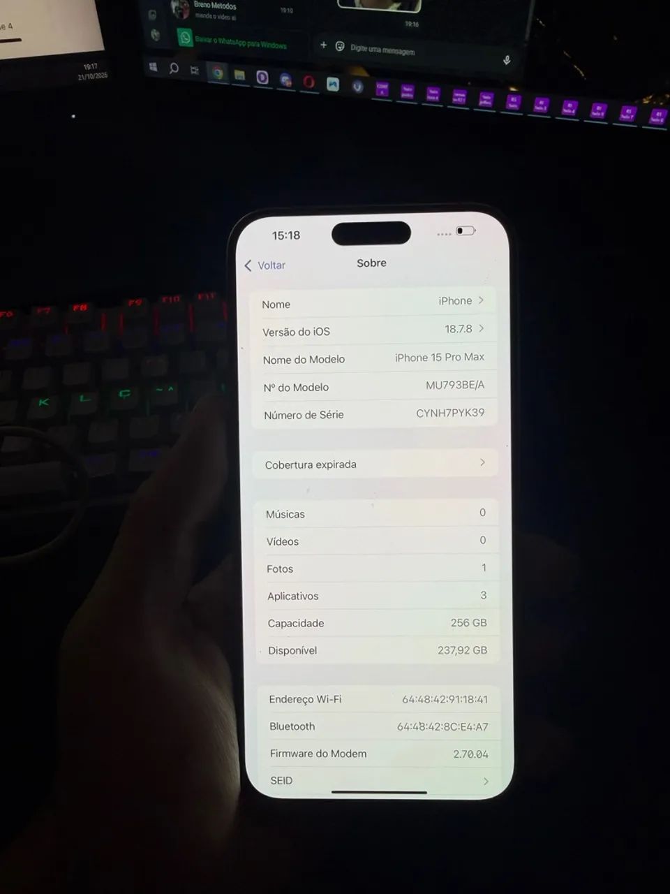 iPhone 15 Pro Max - 256Gb 87% - Foto 5