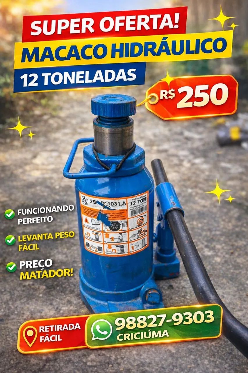 Macaco Hidráulico 12 Toneladas