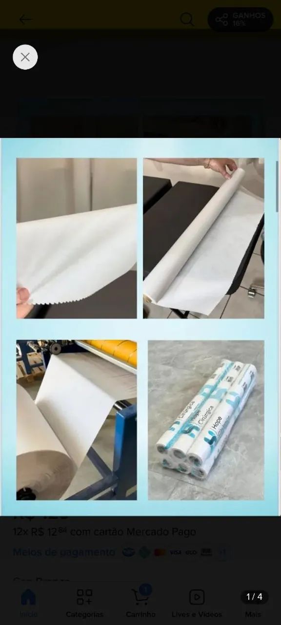 ROLO LENÇOL DE PAPEL P/MACA  - Foto 2