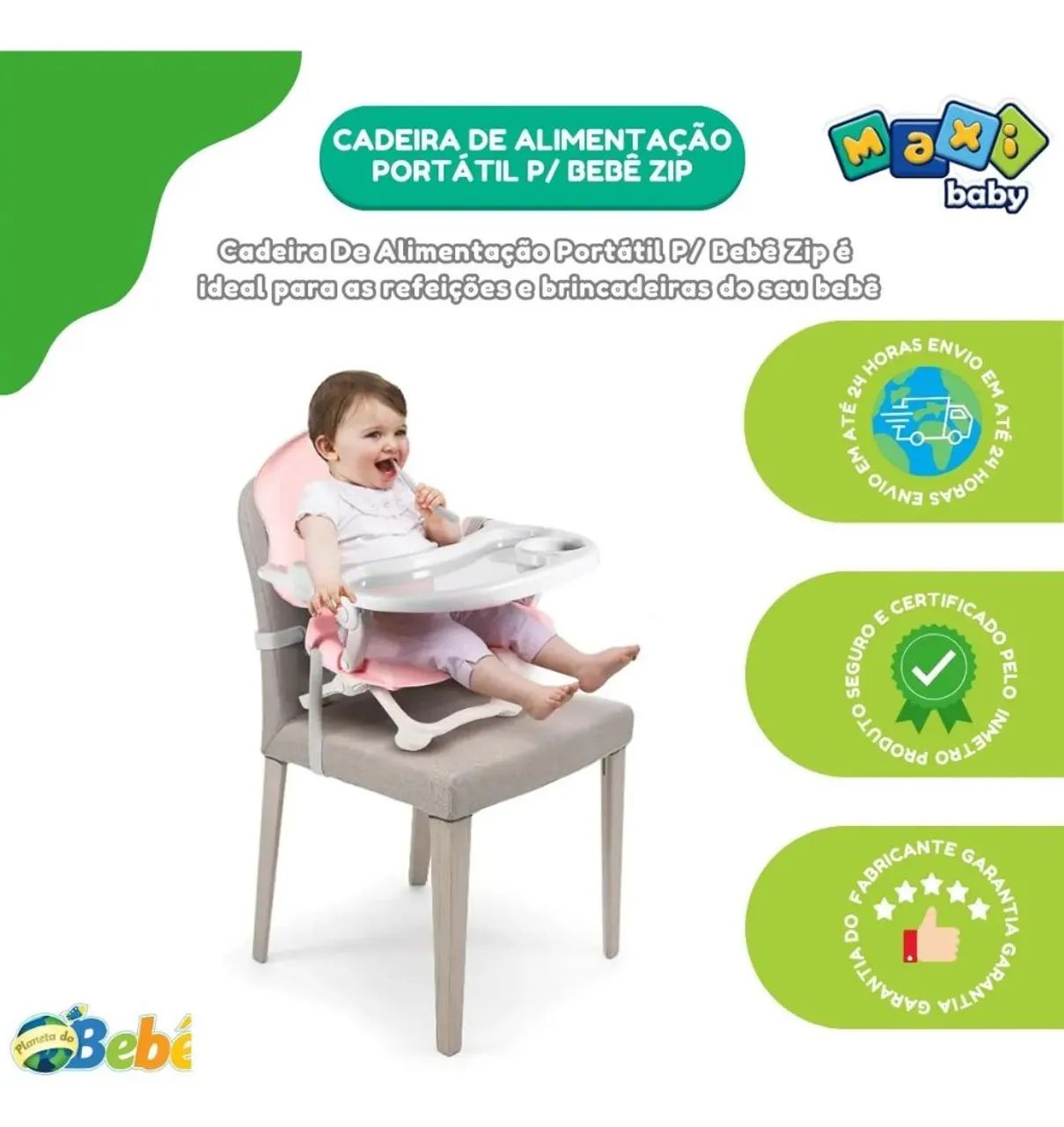 Cadeirinha alimentação bebê  - Foto 4