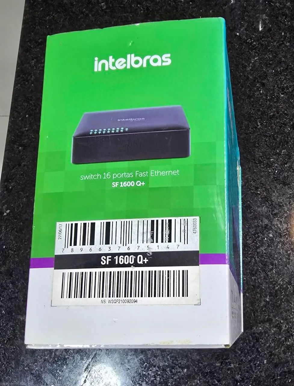 Switch 16 Portas SF 1600Q+ intelbras Fast Ethernet 10/100 Nova Lacrada - Foto 2