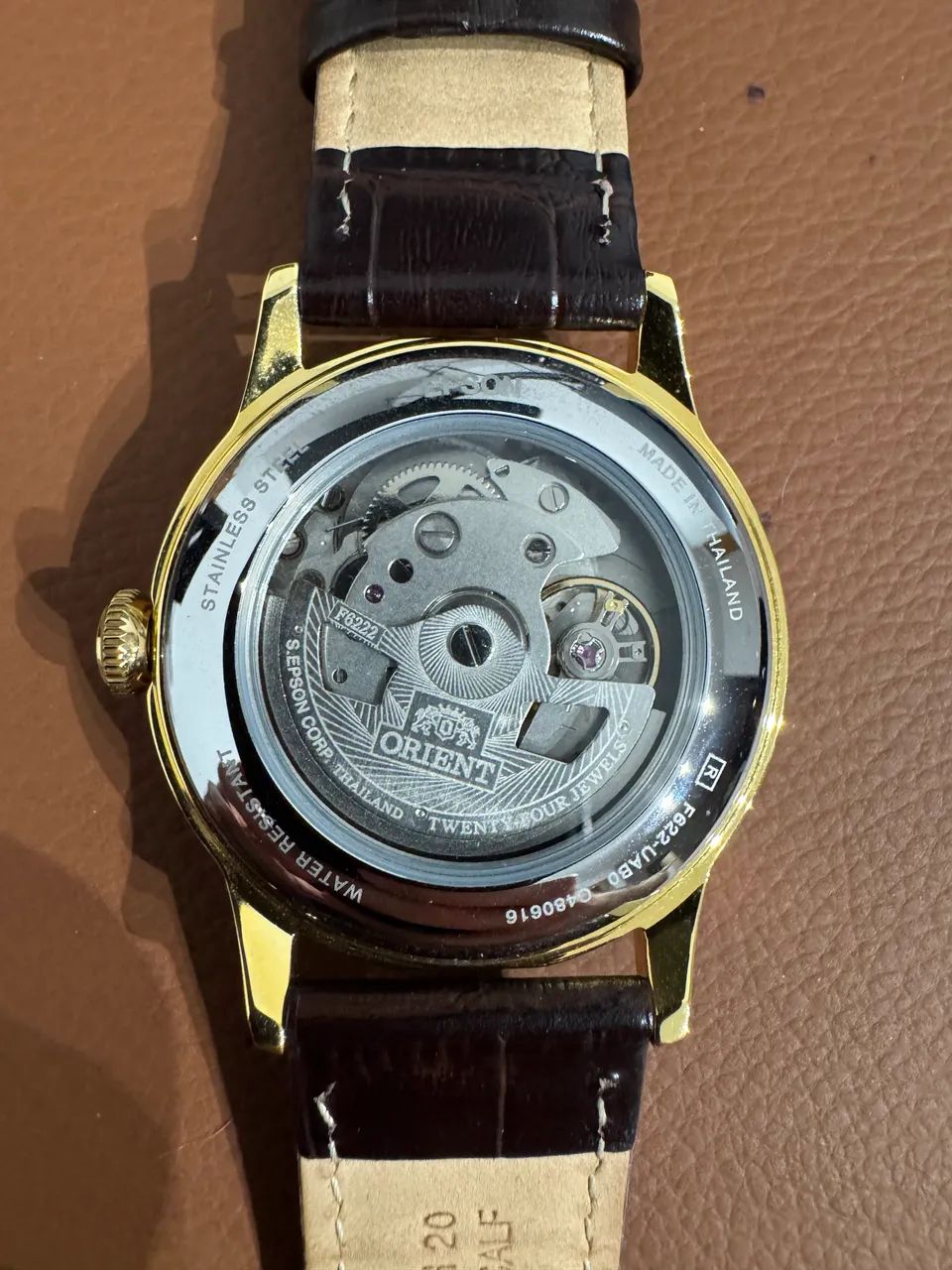 Relógio Orient Bambino Ouro Automático  - Foto 5