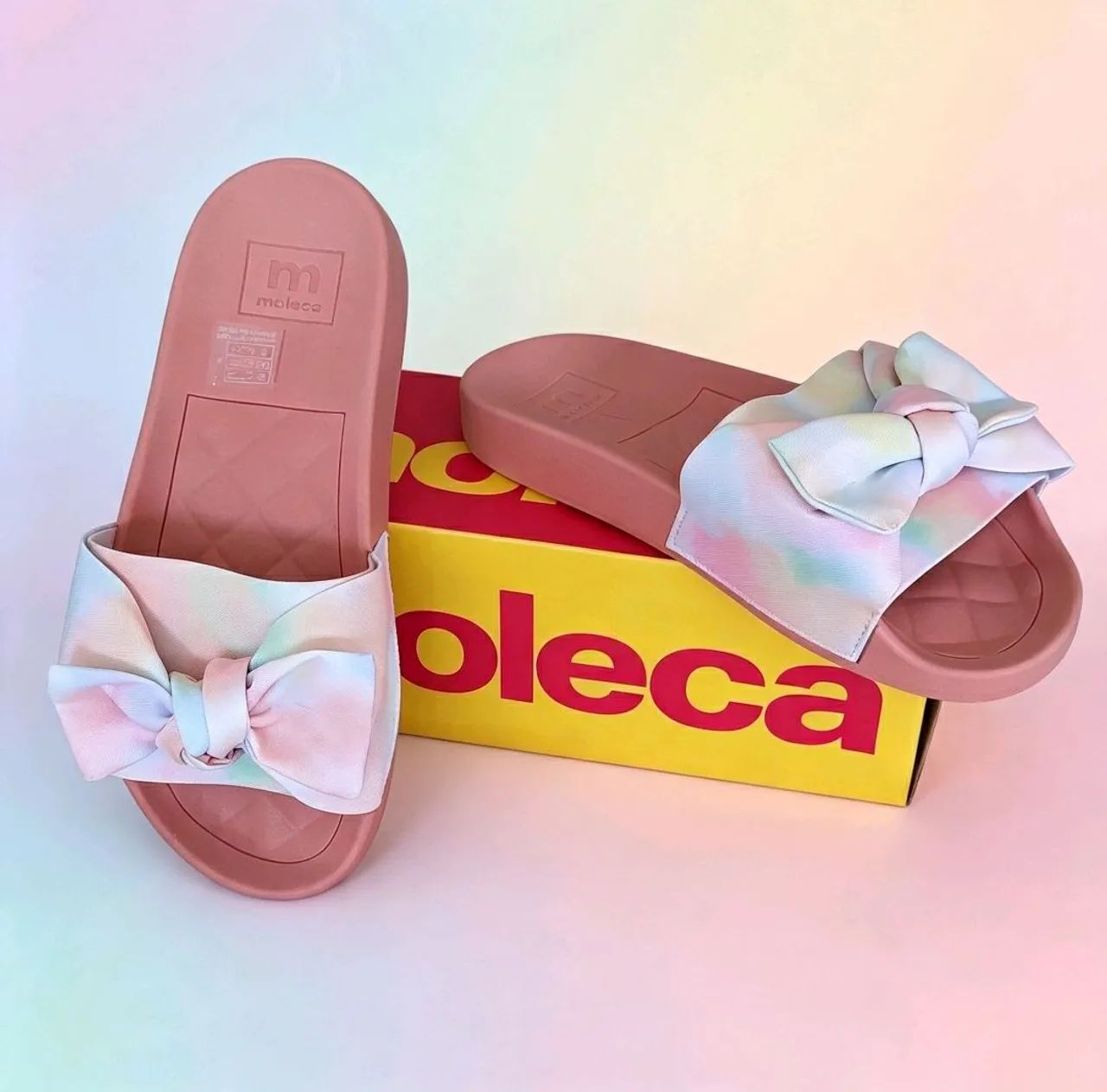 Chinelo slide moleca tie dye 