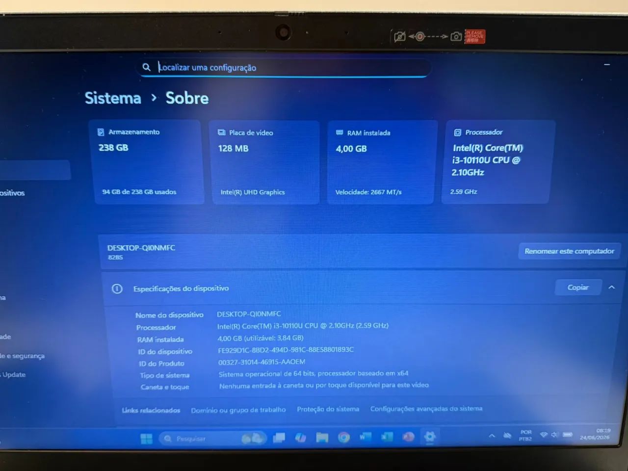 Notebook Lenovo i3 SSD 256GB - Foto 5