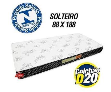 Super Oferta de Lindo Colchão Solteiro D20 Espuma Novo Apenas 199,00