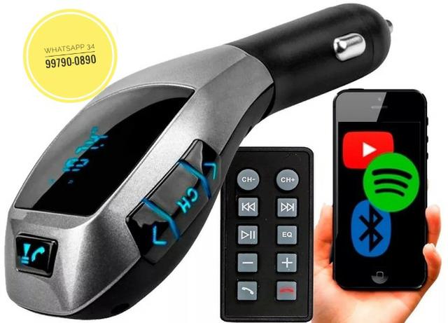 Transmissor FM Para Carro Bluetooth Usb