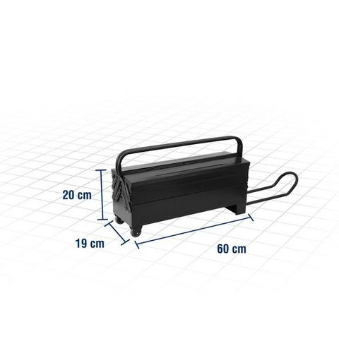 Caixa metálica para ferramentas, com 5 gavetas, 60 cm x 19 cm x 20 cm, com roda, Vonder - Foto 4