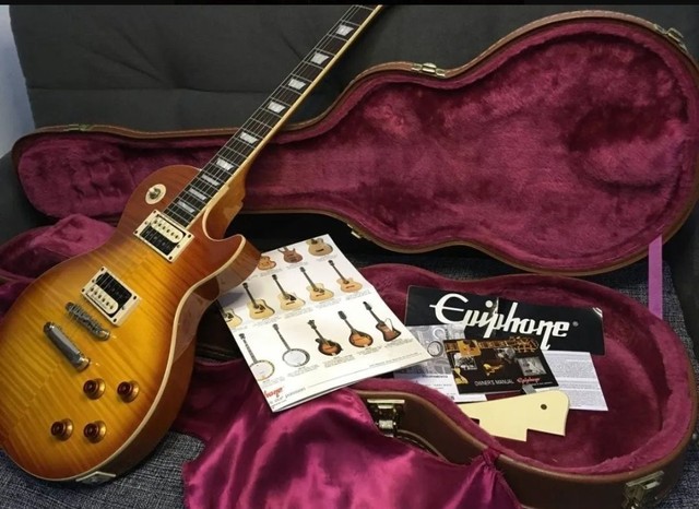 Guitarra ephiphone standard top com captadores seymour duncan jb e 59