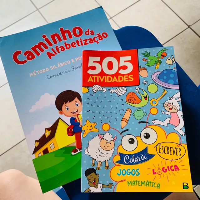 Livro Infantil 505 Atividades - Jogos Colorir Lógica Escrever