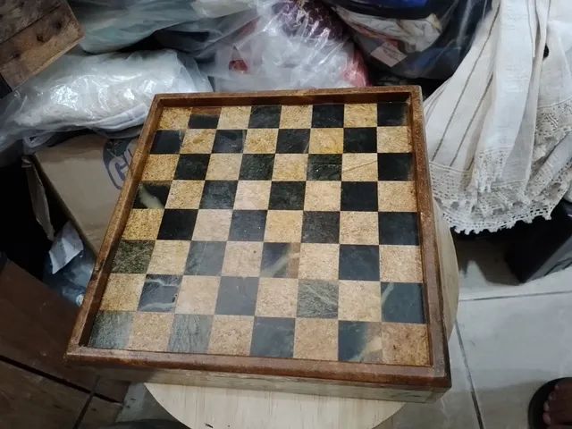 Xadrex completo 2 em 1 (em pedra sabao) - Foto 2