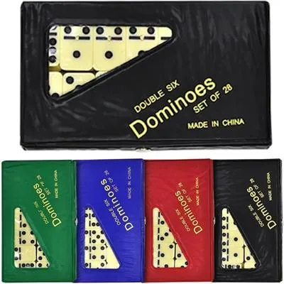 Jogo De Domino Double Six Osso Estojo C/28 Peças TOP Jogador Jogar