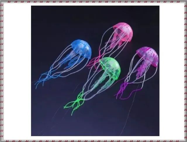 Água viva fluorescente com 15 cm x 5 cm em cores vibrantes  - Foto 4