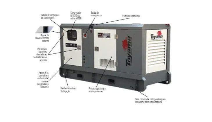 Gerador de Energia a Diesel - TDMG60SE3D-ATS 60 kva 88.5 HP 4 Tempos Toyama - Foto 2