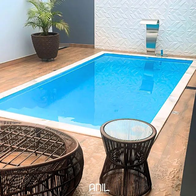(Victor )Piscina 5,5 Metros Retangular Com Escada