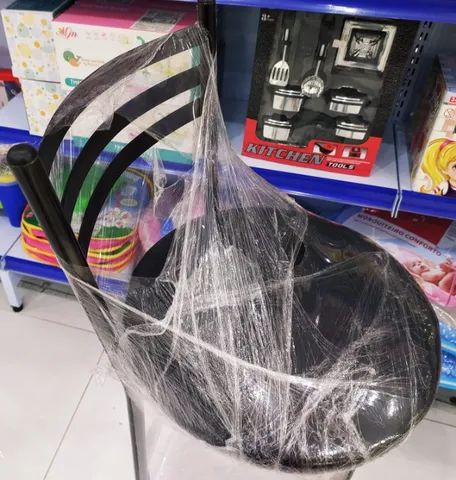 Banqueta Alta Preta Com Assento Preto - Foto 3