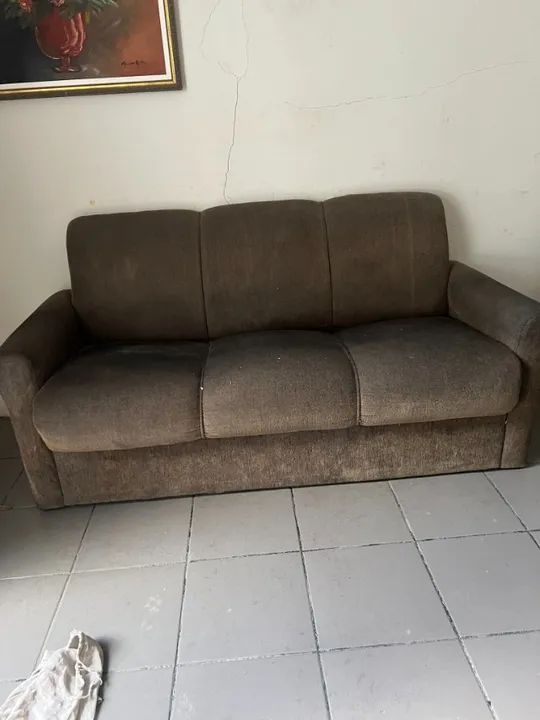 Sofa de 3 lugares Marrom  - Foto 3