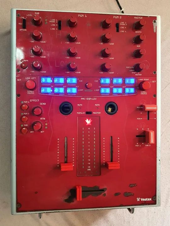 Mixer Dj Vestax PMC-05 Pro IV Scratch Vermelho Colecionável