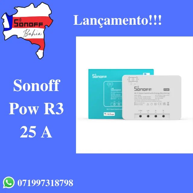 Sonoff Pow R3 - O mais Robusto da Sonoff 25 Amperes