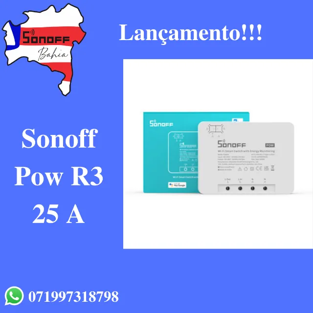 Sonoff Pow R3 - O mais Robusto da Sonoff 25 Amperes