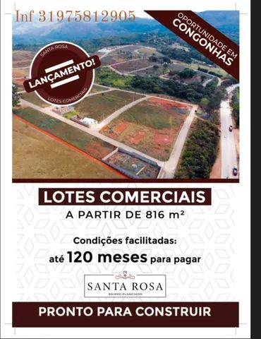  últimas unidades de Lotes comerciais a venda no Bairro Santa Rosa em Congonhas 816 m² - Foto 5