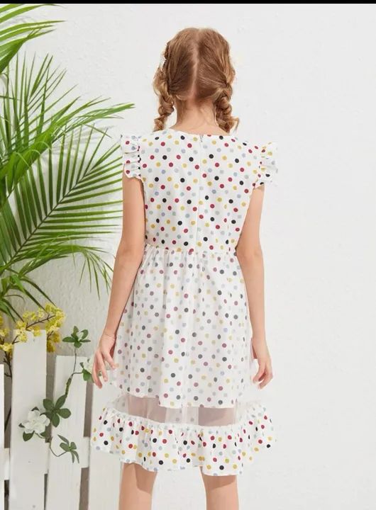 Vestido Infantil de Bolinhas com Saia de Tule - Foto 3