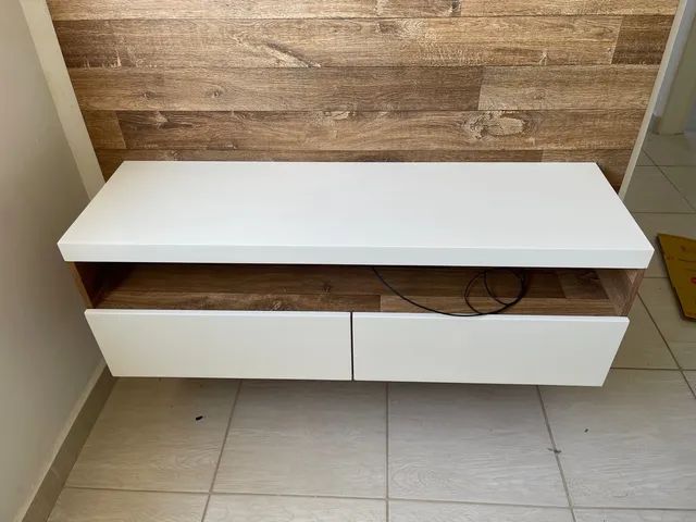 Rack Painel de Parede MDF com 2 gavetas - Foto 4