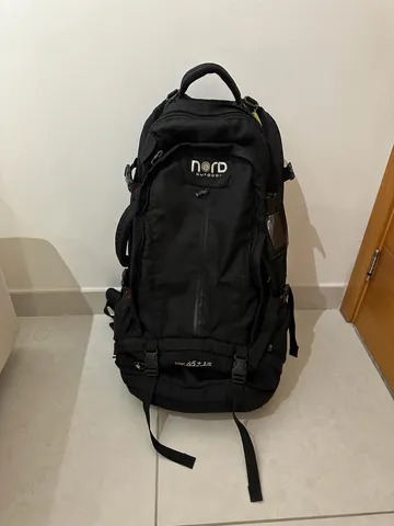 mochila cargueira nord outdoor preta trip 65 mochilao 65 litros