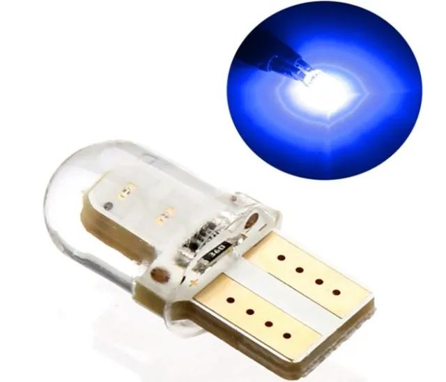 LampadaT10 194 168 W5w Cob 8 Smd Led Canbus Sílica Azul  1 Par Arduino Automação COD-CP509
