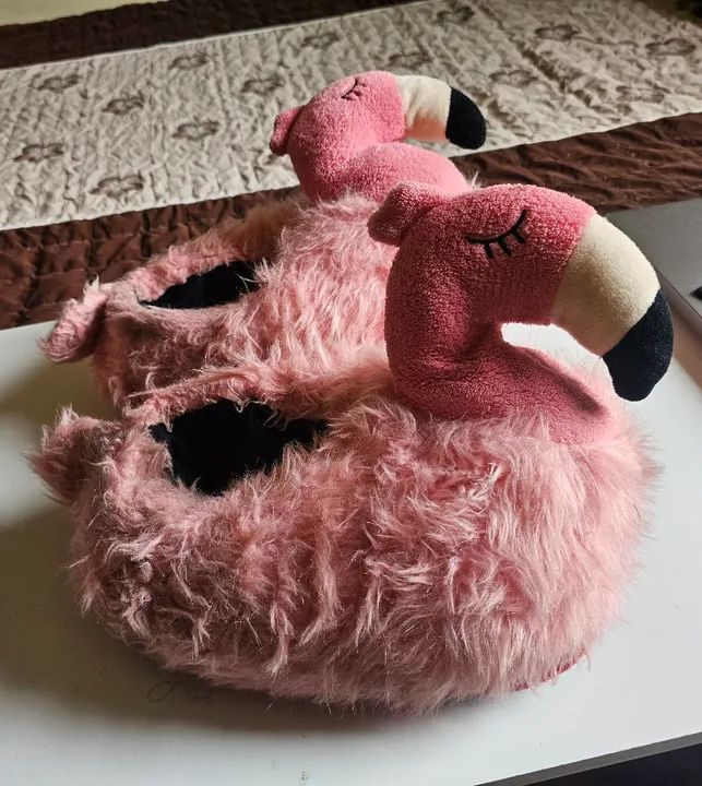 Pantufas de Flamingo Rosa - Foto 2