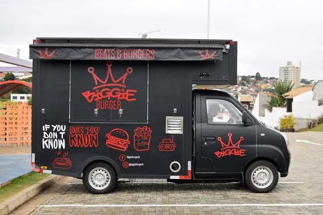 Food truck para hambúrguer completo