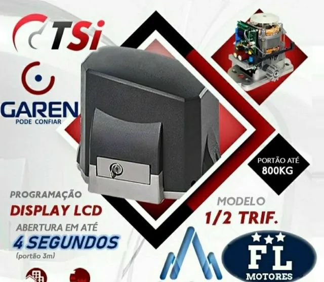 Motor para portão Garen TSI novo instalado 