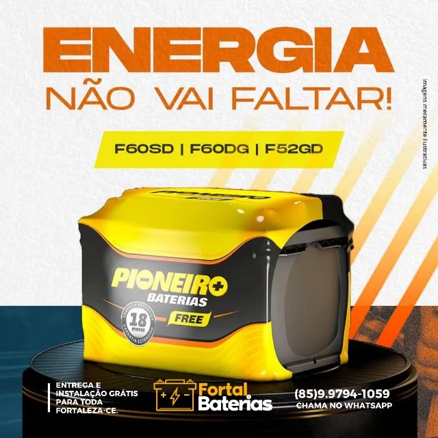 Baterias enviadas para a sua residência