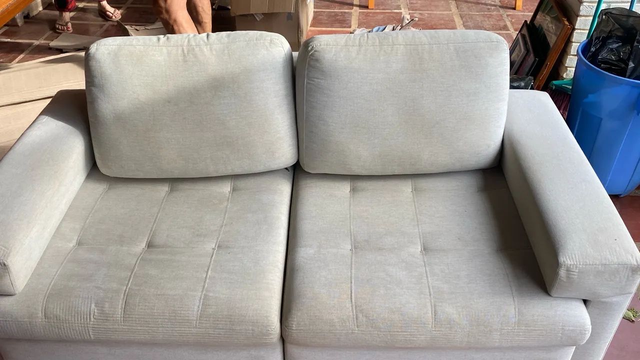 Sofá de Linho cinza claro! 65568086333186121