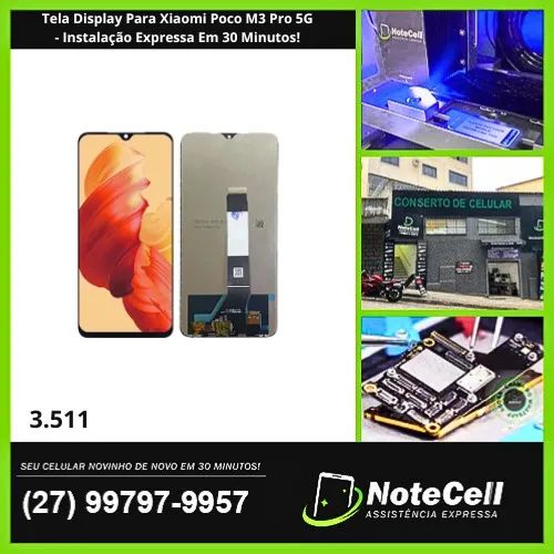 Tela Display Para Xiaomi Poco M3 Pro 5G - Instalação Expressa Em 30 Minutos!