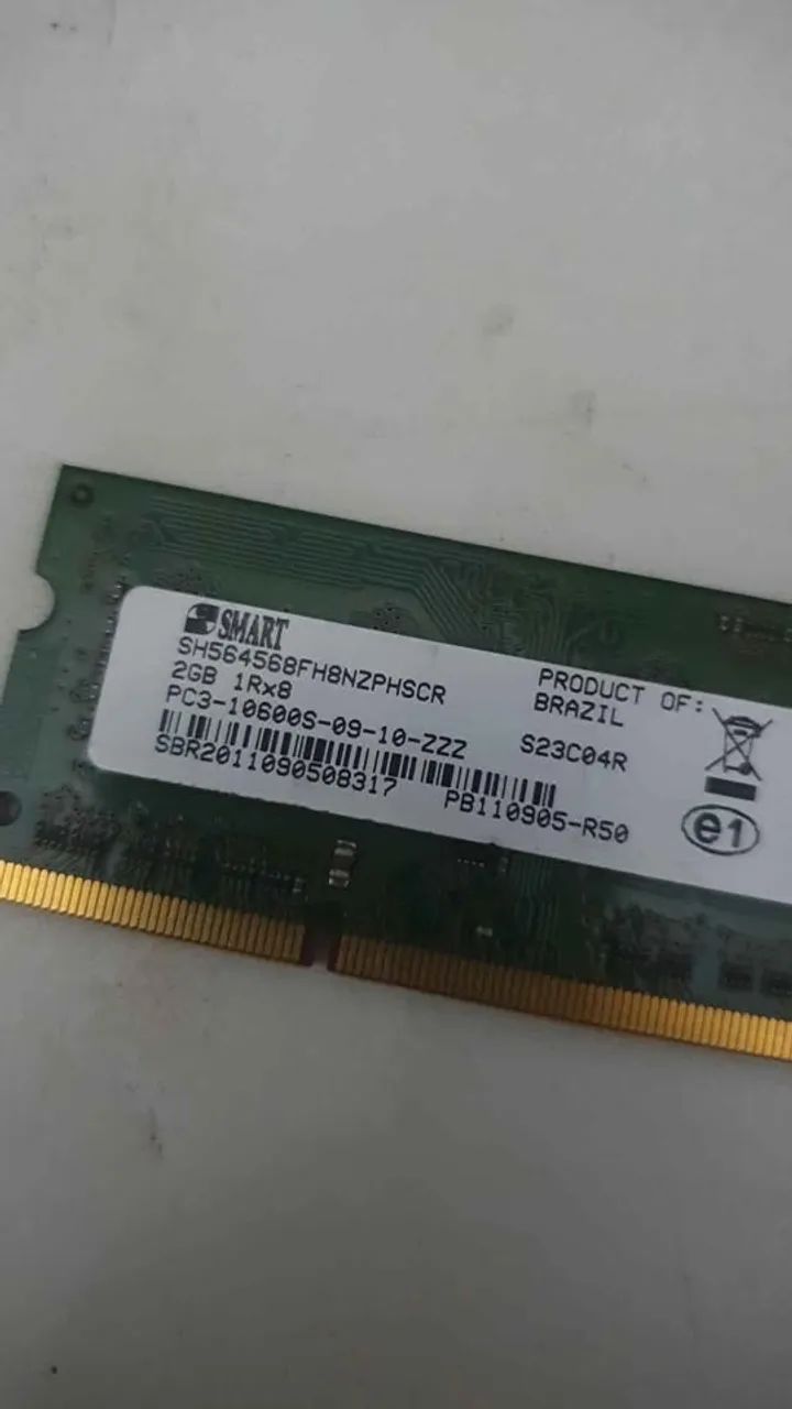 MEMORIA DDR3 SMART 2GB NOTEBOOK