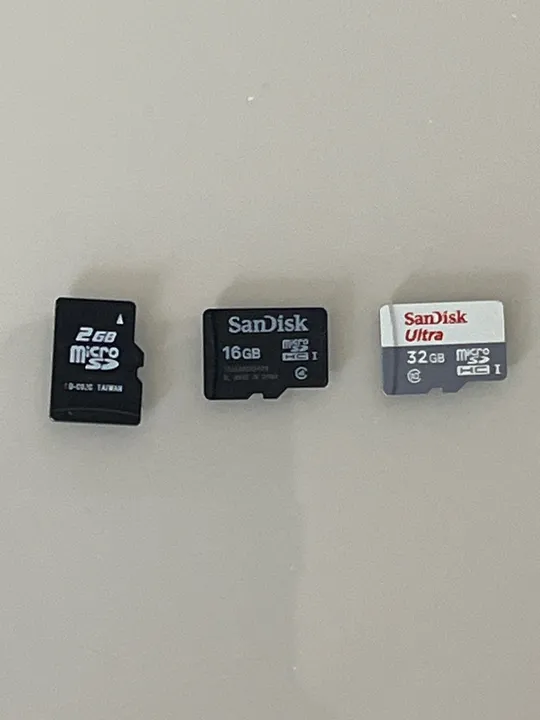 Cartões de Memória Sandisk - 2GB, 16GB e 32GB