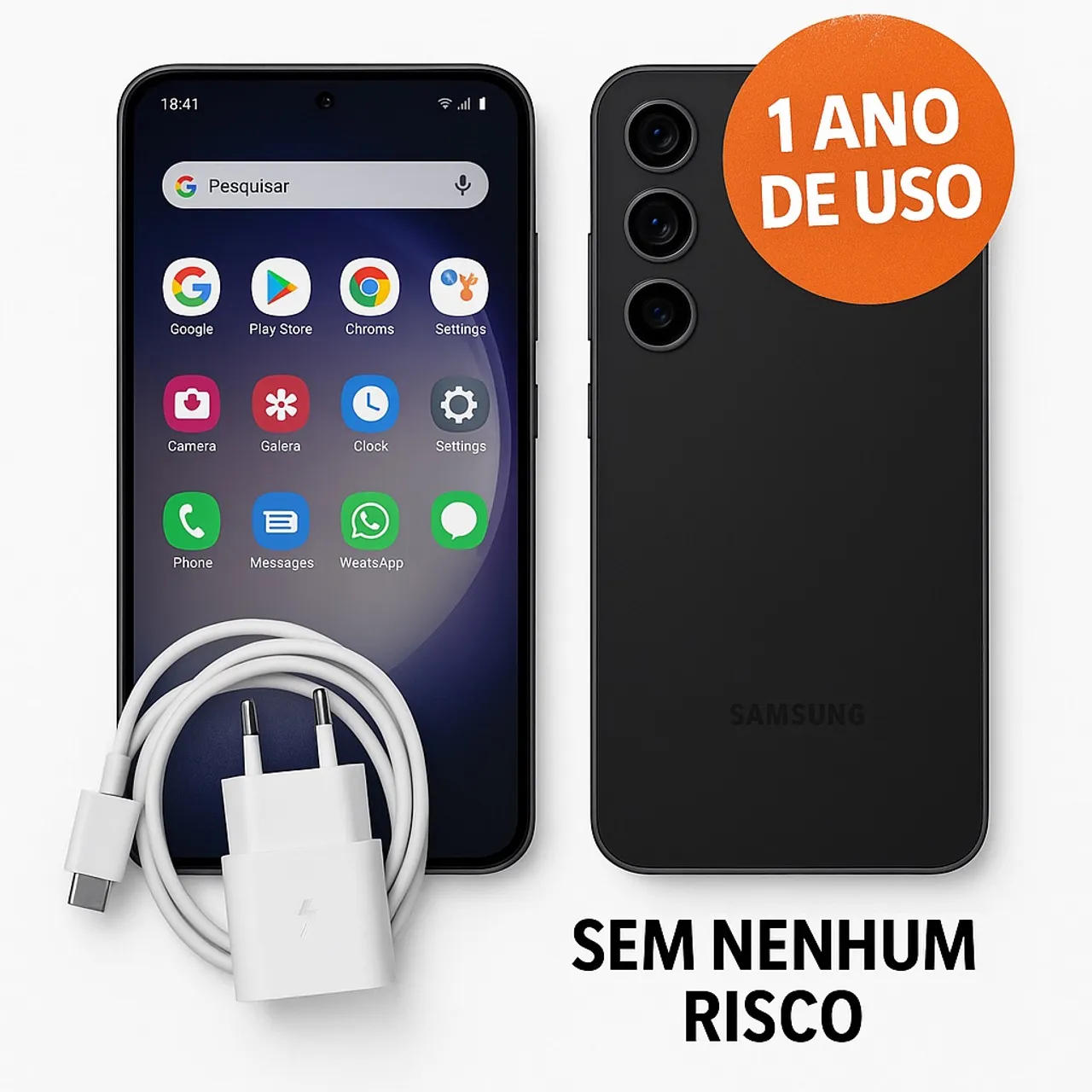 Galaxy S23 256GB Preto | 1 ano de uso | Sem riscos | Original