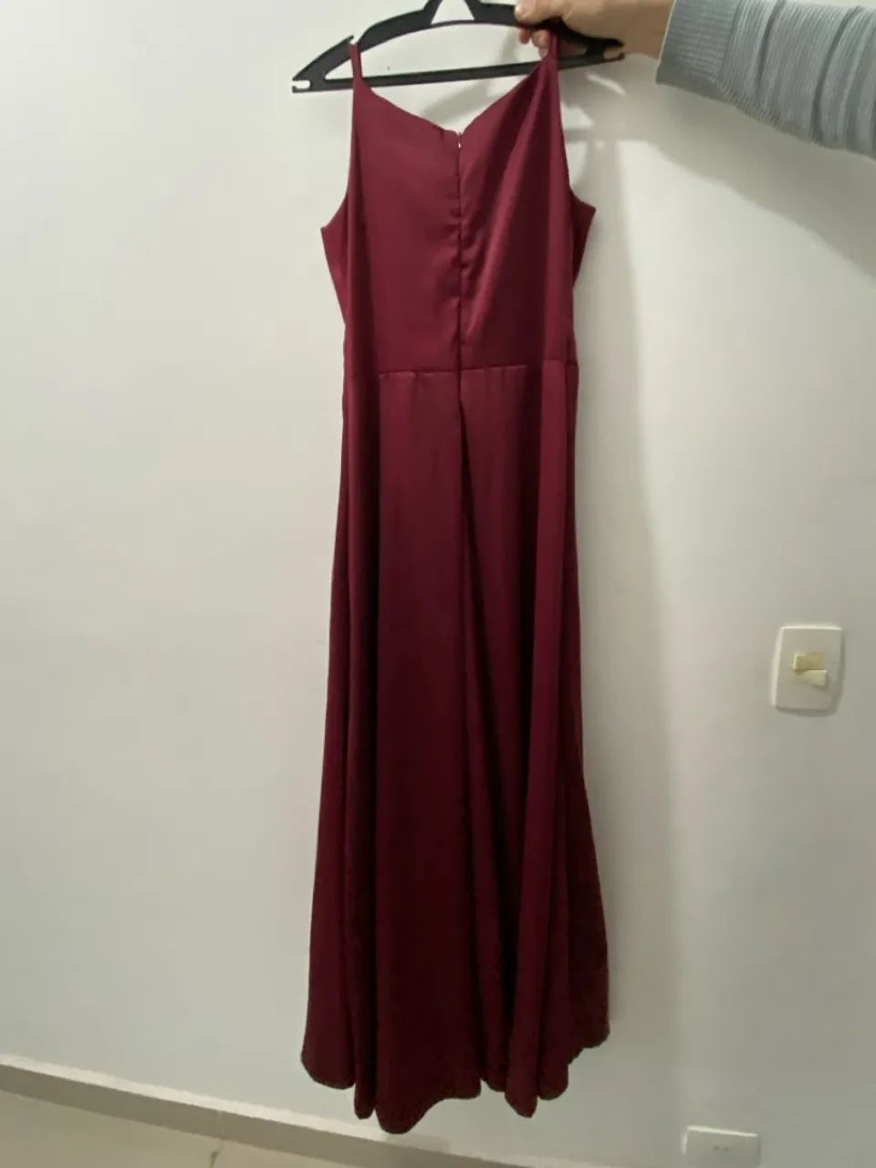 Vestido Longo Marsala com Fenda Elegante - Foto 3