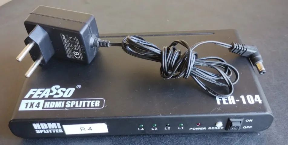 Spliter (Divisor de sinal HDMI 4 Portas - Usado - Ver Descrição Completa  