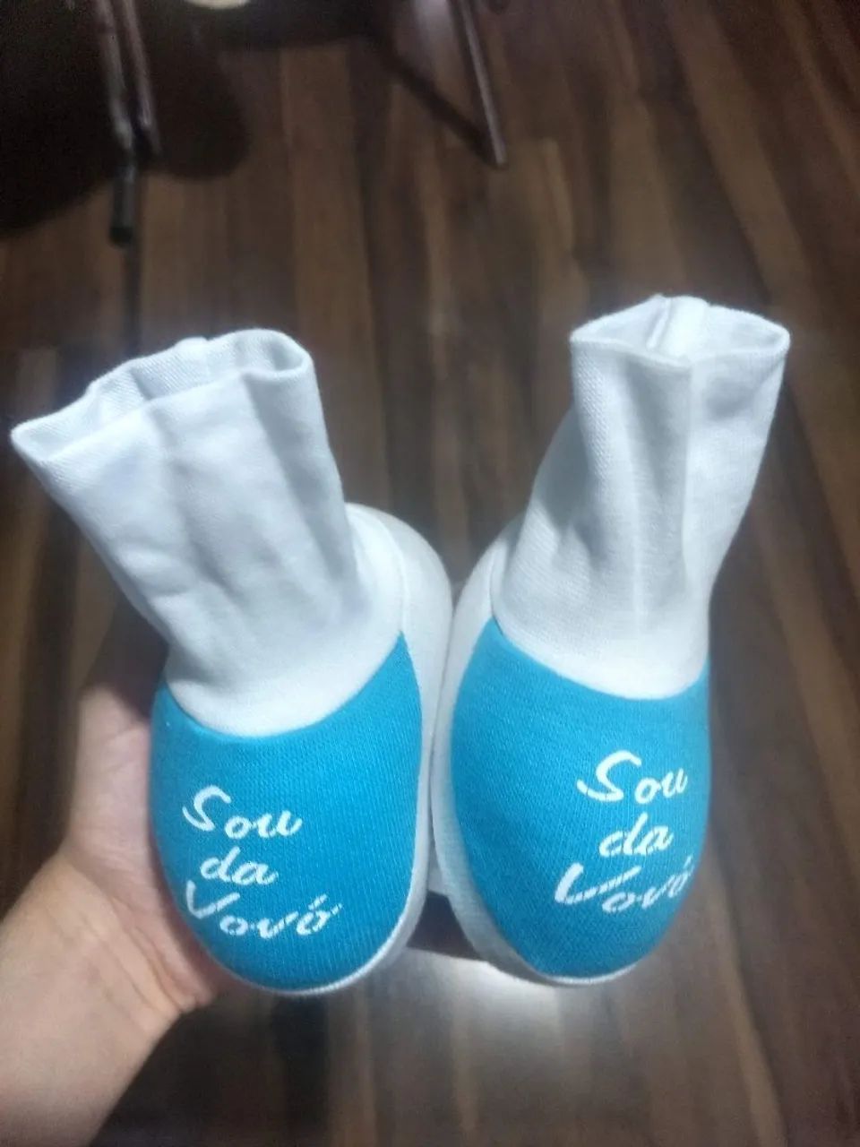 Pantufas de Bebê - Sou da vovó de 0 a 6 meses