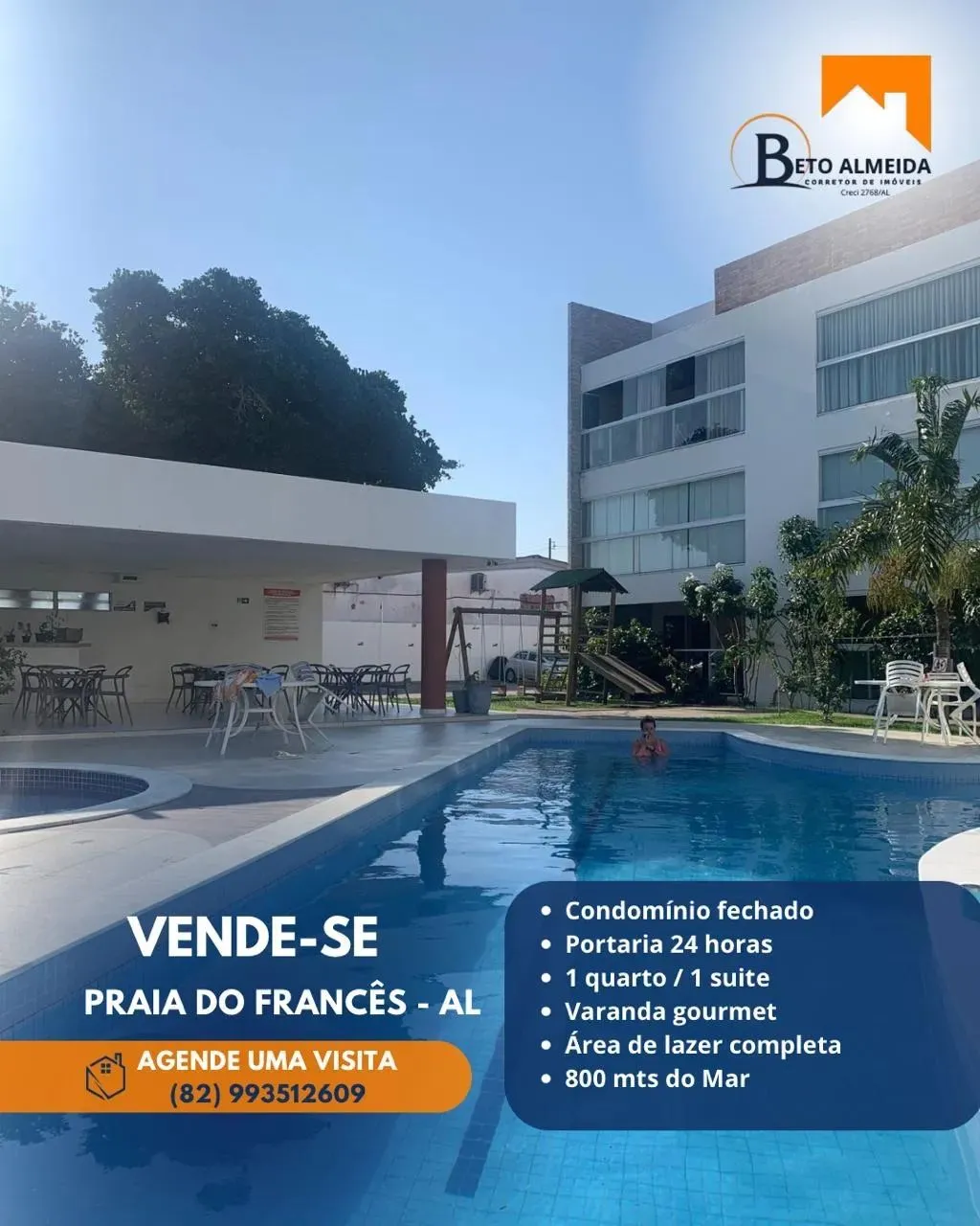 VENDA. Lindo e planejado apto com 1 quarto e varanda gourmet, MOBILIADO, na praia do franc